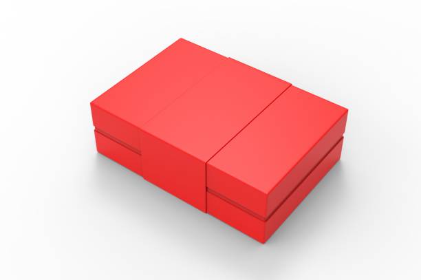 istock White blank luxury rigid box with inner foxing for branding presentation and mock up, 3d illustration. 1177887804