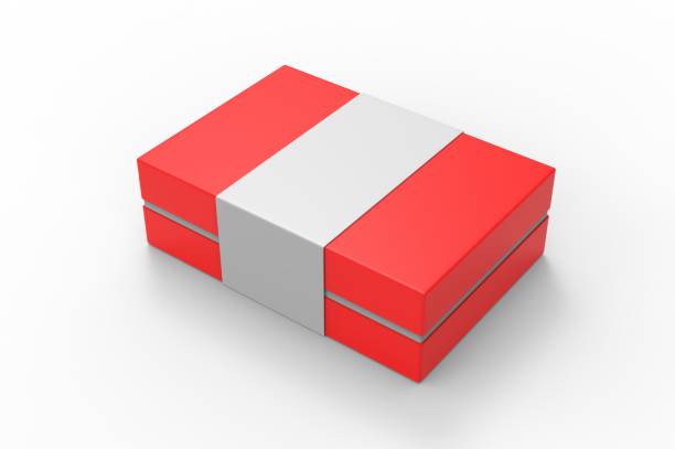 istock White blank luxury rigid box with inner foxing for branding presentation and mock up, 3d illustration. 1177887893