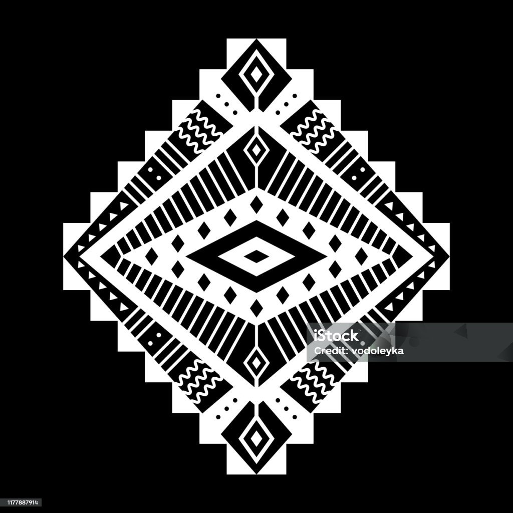 Aztec Square Vector Aztec Vector Element Stock Illustration - Download Image Now - Abstract ...