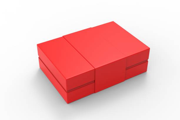 istock White blank luxury rigid box with inner foxing for branding presentation and mock up, 3d illustration. 1177889012