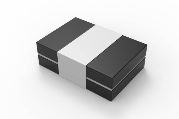 istock White blank luxury rigid box with inner foxing for branding presentation and mock up, 3d illustration. 1177889014