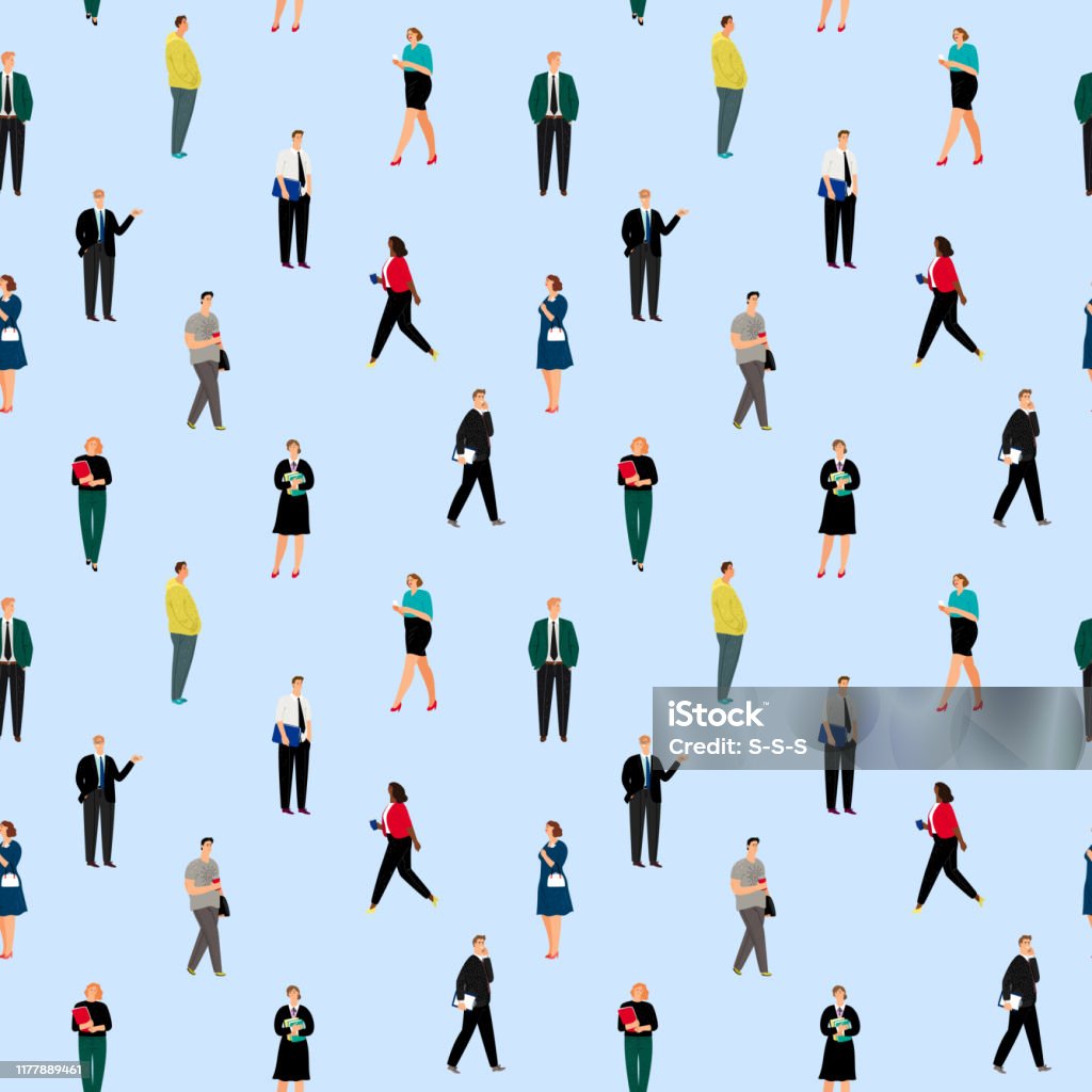 사무실 사람 패턴 개념에 대한 스톡 벡터 아트 및 기타 이미지 - 개념, 개성-개념, 경영자 - iStock