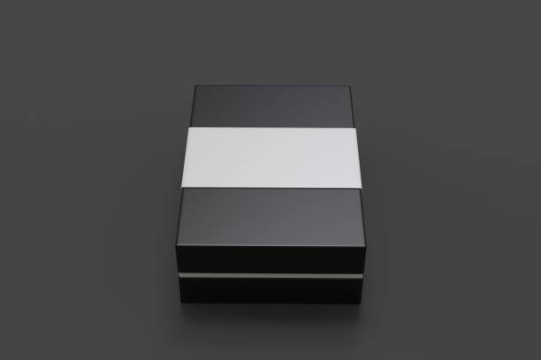 istock White blank luxury rigid box with inner foxing for branding presentation and mock up, 3d illustration. 1177889497