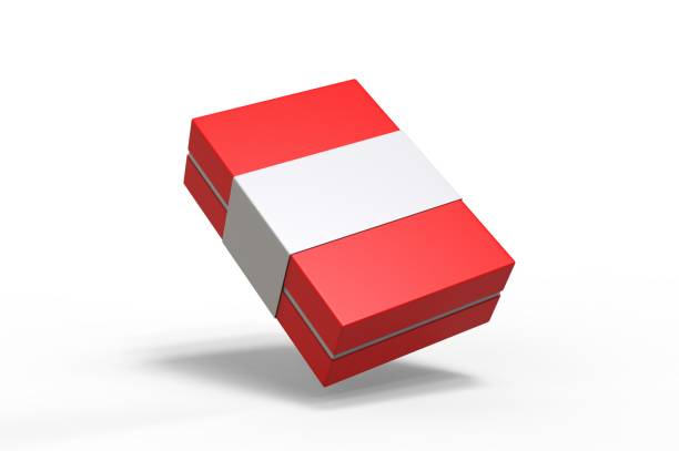 istock White blank luxury rigid box with inner foxing for branding presentation and mock up, 3d illustration. 1177889501