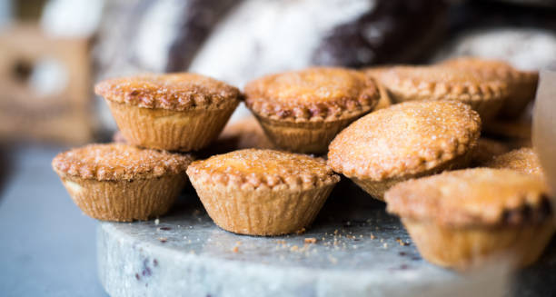 Mince pies for sale in a bakery