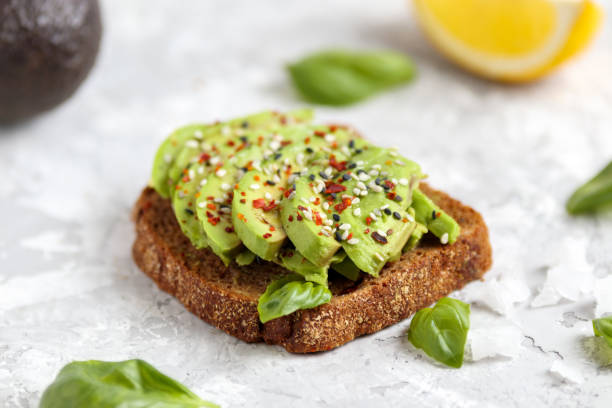 istock Avocado sandwich. Vegan snack for lunch. Healthy 1177892608