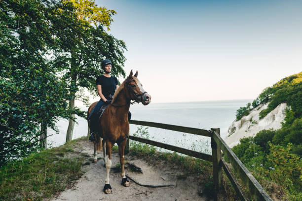 istock Horse riding at Moens Klint in Denmark 1177894451