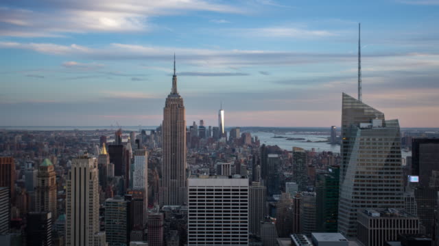 New York Manhattan panorama - Time lapse
