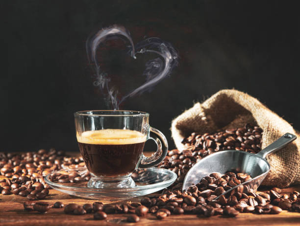 istock Cup of espresso with coffee beans 1177900410