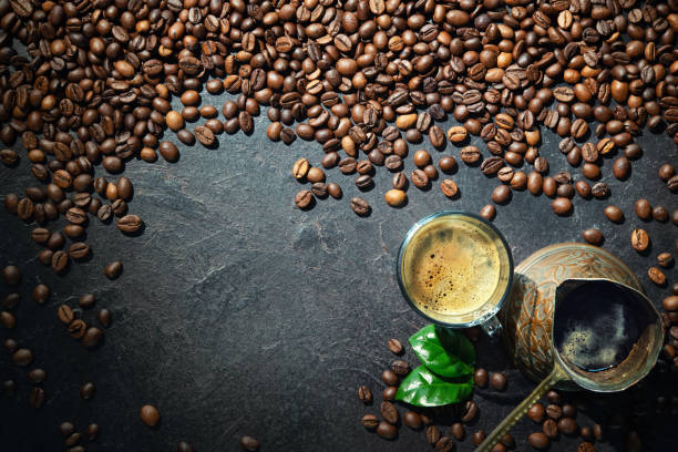 istock Cup of turkish coffee with coffee beans 1177900433
