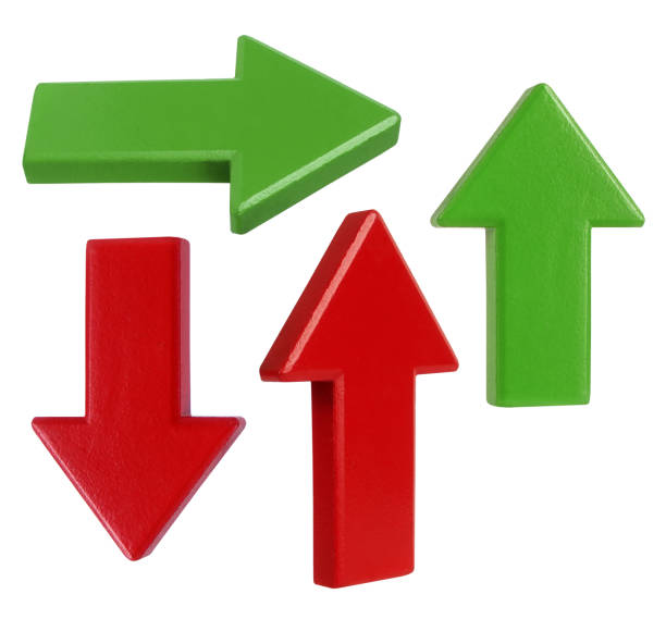 Here are red and green arrows direction signs.