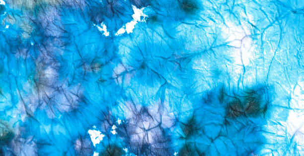 istock Turquoise Watercolor Paintings  .Watercolor Paint Tie Dye. Dyed Messy Texture. Turquoise Decorative Simple Blobs. Modern Watercolour Print. Turquoise Tie Dye Dirty Banner. 1177901439