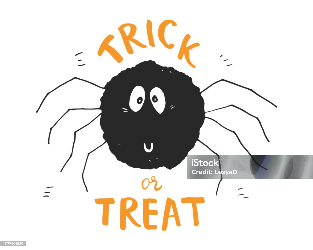Thiết Kế Thiệp Chúc Mừng Halloween Dễ Thương Spider Hoạt Hình Vẽ ...