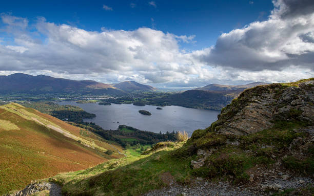 istock Derwent Water & Keswick viewed from the Catbells summit. 1177901978
