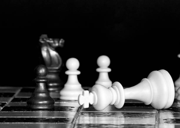 istock Chess photographed on a chessboard 1177903851