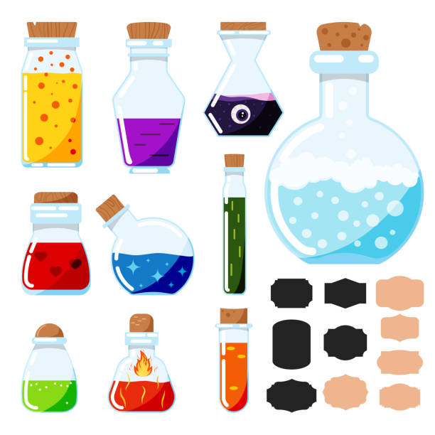 11,700+ Potion Bottle Stock Illustrations, Royalty-Free Vector Graphics ...