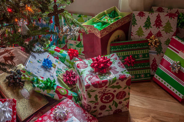 istock Gifts under the Christmas tree during the holidays. 1177904568