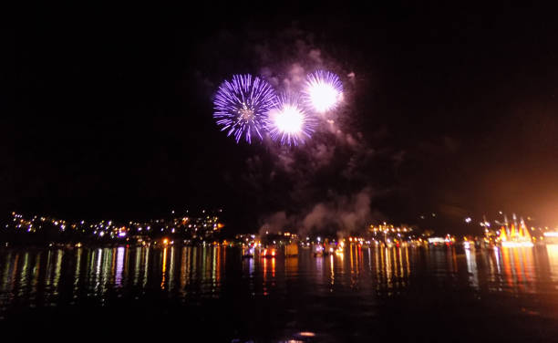 istock Lighting fantasy over the sea - Firework over the Kotor Bay 1177907258