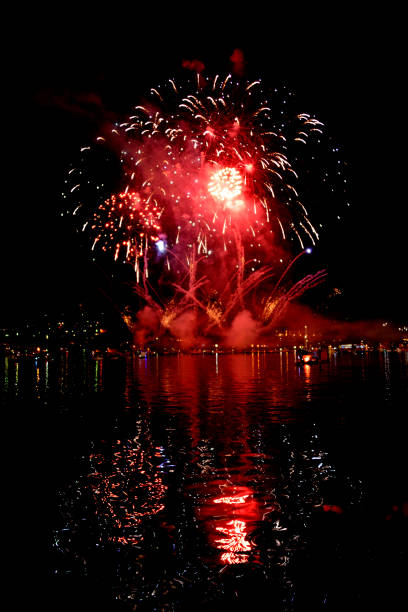 istock Lighting fantasy over the sea - Firework over the Kotor Bay 1177907319