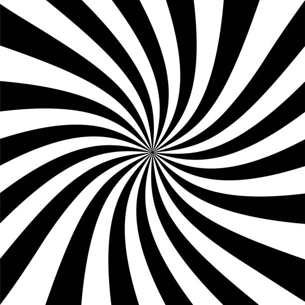 istock Swirl background, rotating spiral, retro starburst or sunburst background pattern in a spiral or swirled radial striped design – stock vector 1177909494