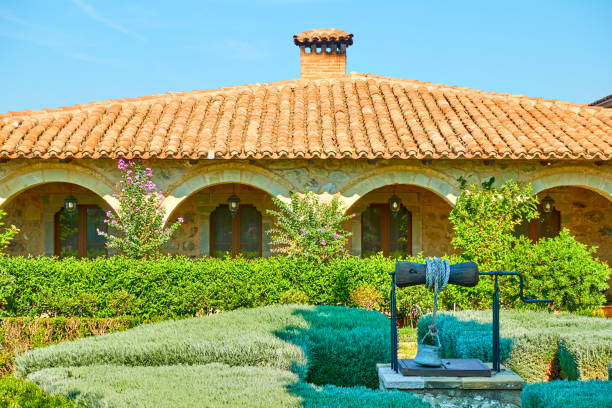 istock Yard with garden in St. Stephen monastery 1177910458