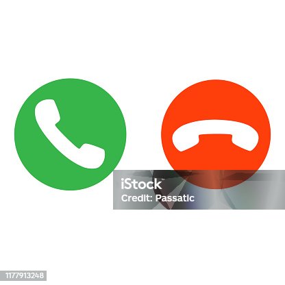 istock phone call buttons accept and reject vector 1177913248