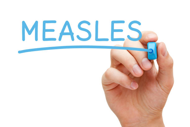istock Word Measles Handwritten With Blue Marker 1177915871