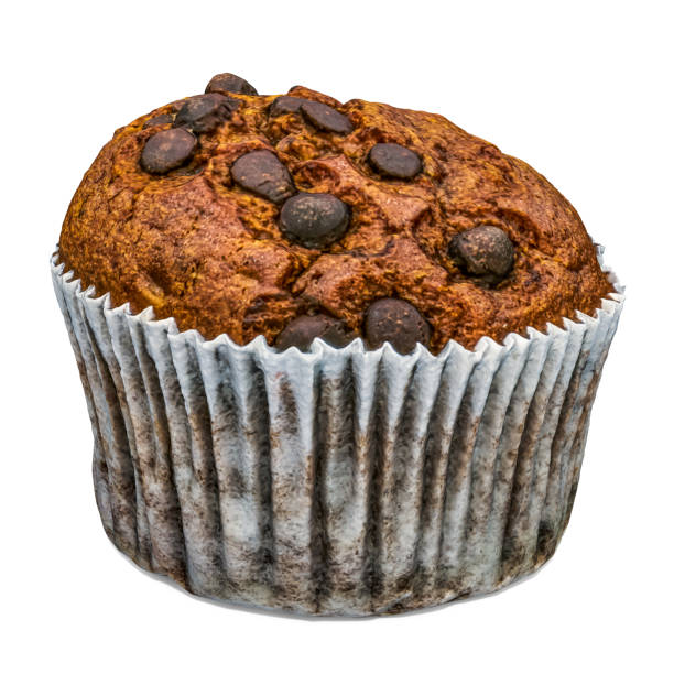 Isolated Cartoon Cupcake Character with Smiling Face