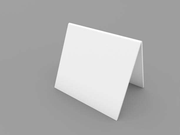 istock White empty advertising stand on a gray background. 1177919159