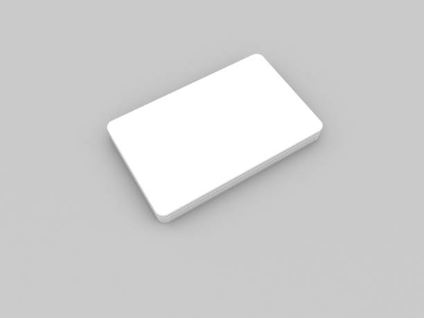 istock Stack of business cards on a gray background. 1177919175