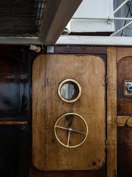 istock Wood door of a ship 1177921809