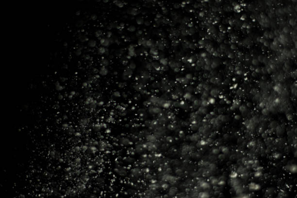 istock Abstract white snow texture on black background for overlay 1177923275