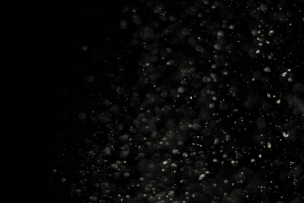 istock Abstract white snow texture on black background for overlay 1177923304