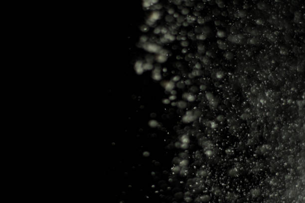 istock Abstract white snow texture on black background for overlay 1177923351