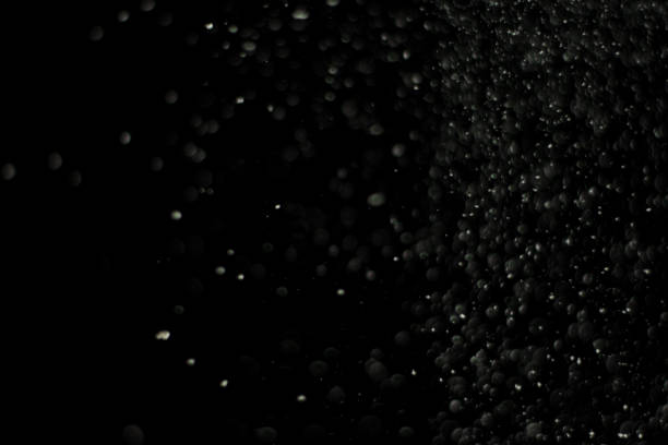 istock Abstract white snow texture on black background for overlay 1177923989