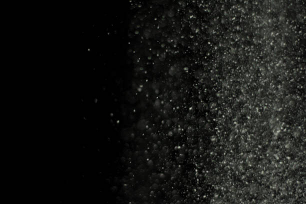 istock Abstract white snow texture on black background for overlay 1177924275