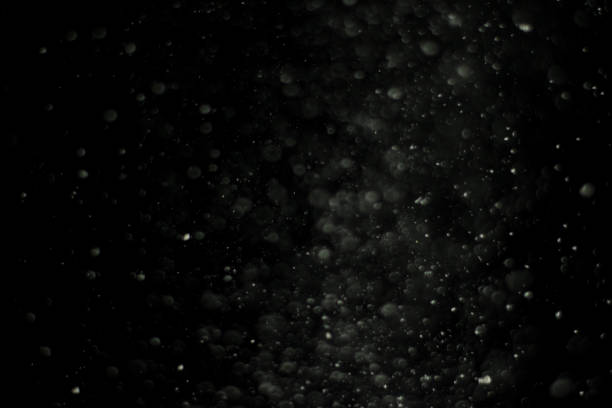 istock Abstract white snow texture on black background for overlay 1177924352
