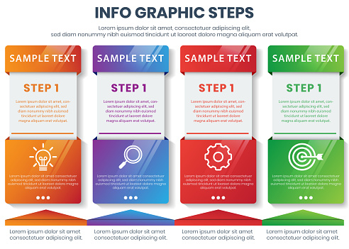 Proecess Graph Process Chart Abstract Elements Of Graph Diagram With Steps Options ...