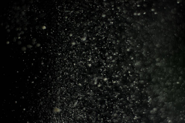 istock Abstract white snow texture on black background for overlay 1177925284