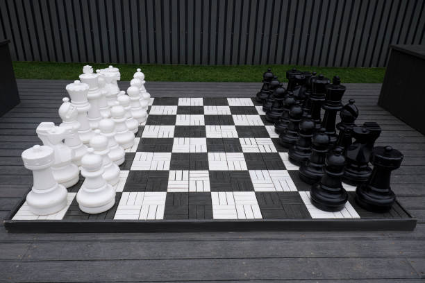 istock Giant chess game. into the park 1177925460