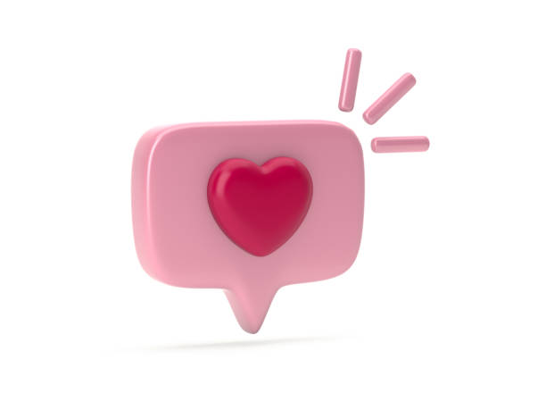 One like social media notification with heart icon