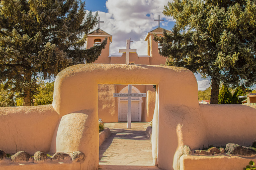 09/22/2018 Taos USA Historic 200 yr old San Francisco de Asis church in Taos New Mexico