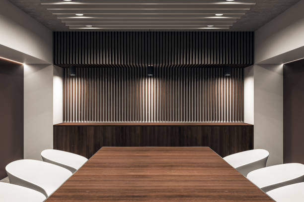 istock Luxury meeting room interior 1177929215
