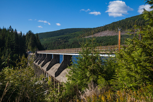 Diversion Dam located in Jordan River on Vancouver Island.