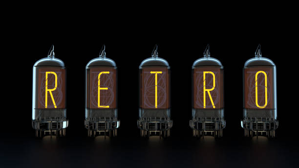 abs background Vacuum tube retro