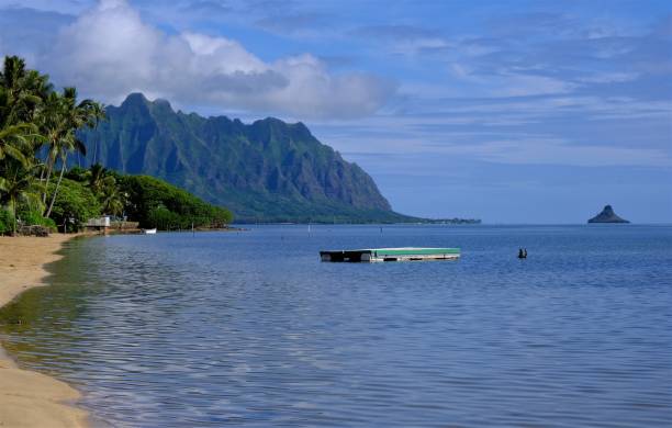 istock Mokoli’i (Mokolii island)island as seen from across the ocean 1177934538