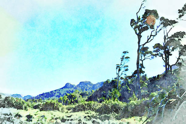 istock Watercolor Illustration of Landscape 1177934551