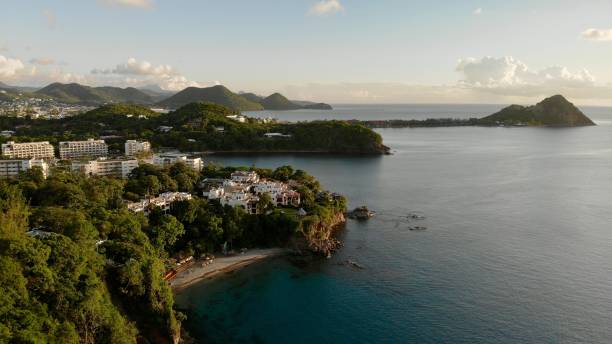 istock Pigeon Island with beach foreground 1177936461