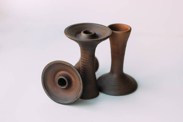 istock Hookah brown bowls isolated on white background. 1177942897