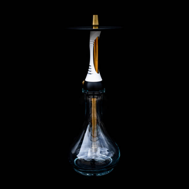 istock part of the hookah, modern design, on a black background. 1177943169